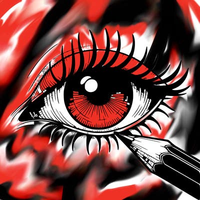 eye drawing pencil