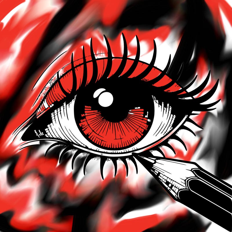 eye drawing pencil