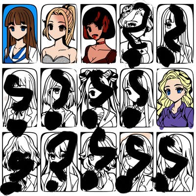 girls that look diffrent anime