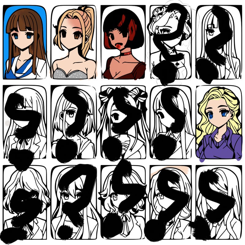 girls that look diffrent anime