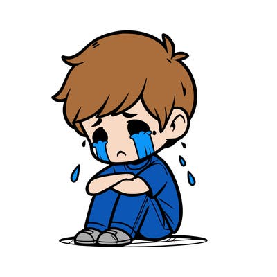 sad boy crying