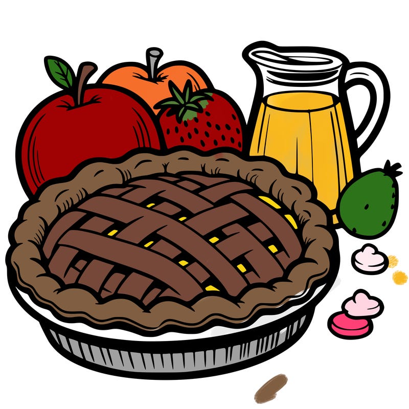 a pie of food