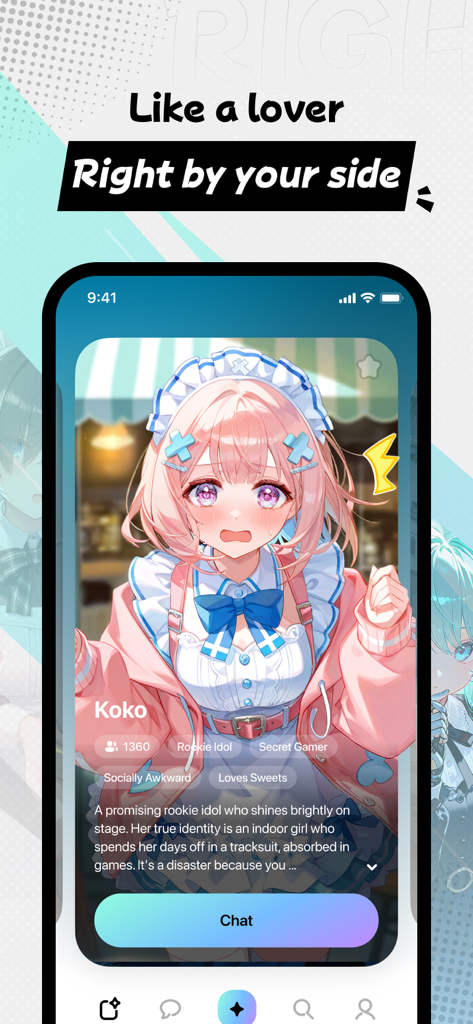 MiraiMind -- Real Otaku Energy - MiraiMindアプリでアニメAIコンパニオン、Kokoのプロフィール。