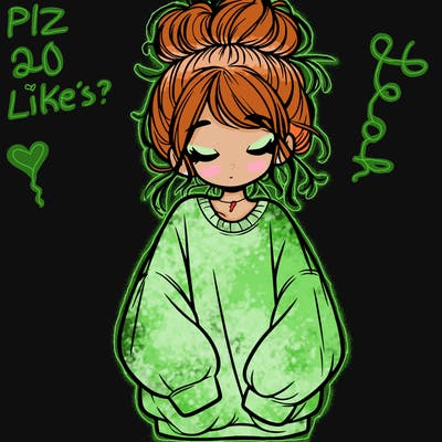 girl with baggy sweatshirt and messy bun