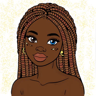 african woman with fulani braids