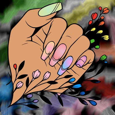 nails with french tip