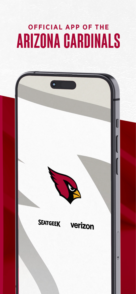 Arizona Cardinals Mobile - Splash screen of the official Arizona Cardinals mobile app showing the team logo