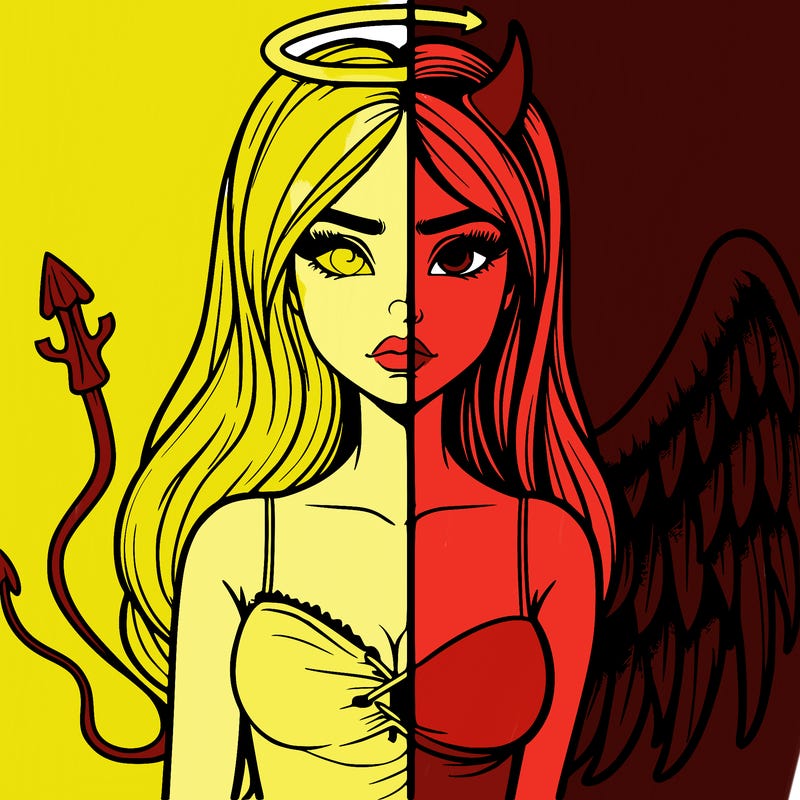 devil vs angel realistic girl
