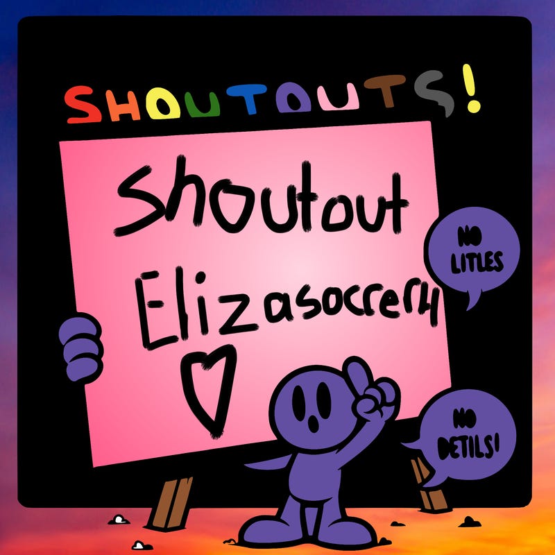 blank canvas that says above it shoutouts