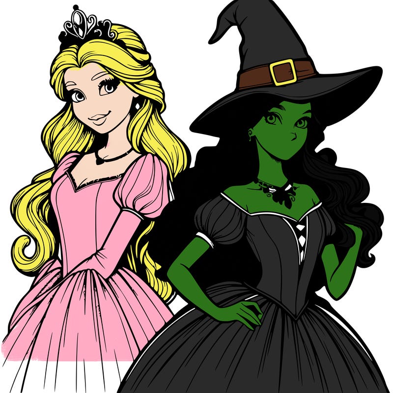 a realistic princess and a witch