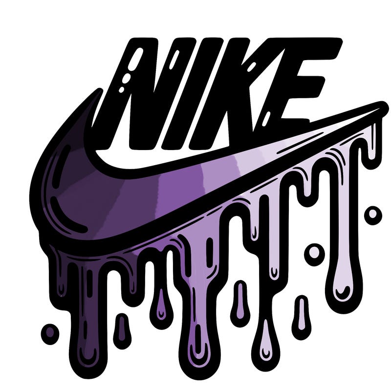 dripping nike logo