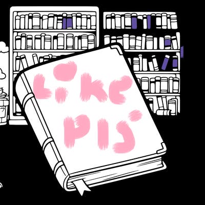 blank book at a library