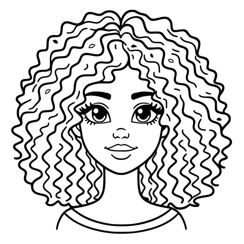 woman with curly hair
