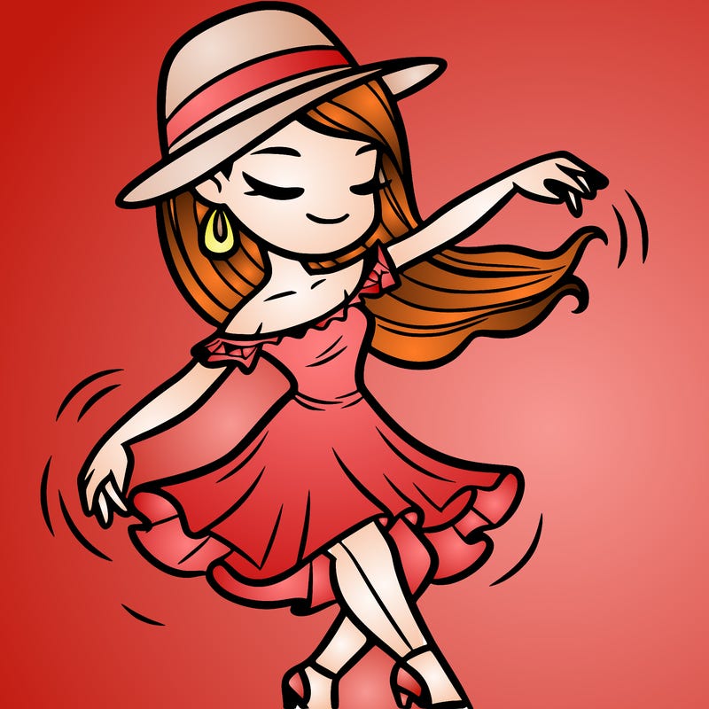 a girl who dances the salsa