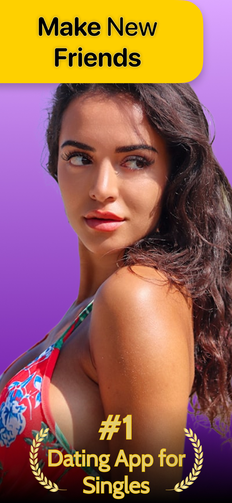 Latina Dating : Chat & Meet - Latina woman on dating app with Make New Friends text