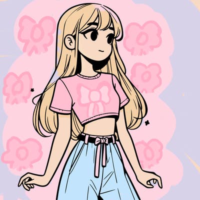 girl in a cute crop top