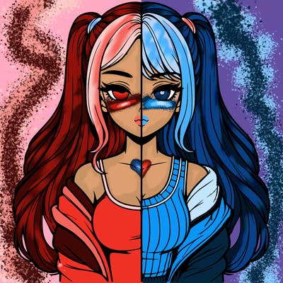 realistic girl split