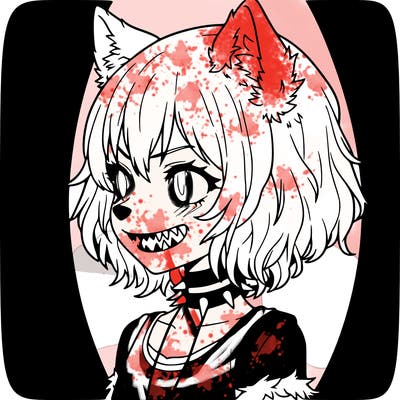wolf girl with fangs