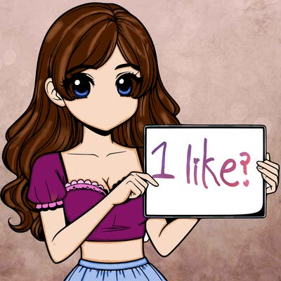 realistic pretty girl holding blank sign