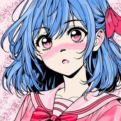 manga character girl realistic