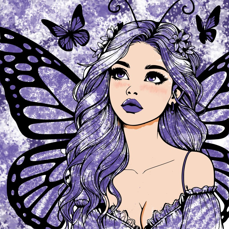 butterfly fairy realistic girl