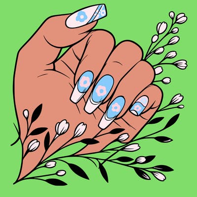 nails with french tip