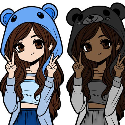 teen girl in animal costume