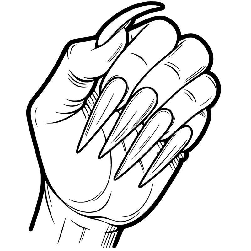 very long pretty nails