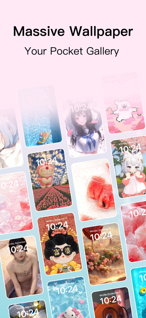 PixPaper-Wallpapers & Widgets - 다양한 아트 스타일과 테마를 특징으로 하는 아이폰 잠금 화면용 다양한 미적 배경화면 모음