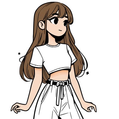 girl in a cute crop top