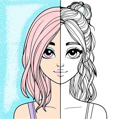 realistic girl split