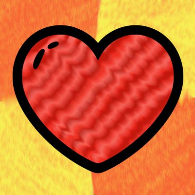 a blank heart