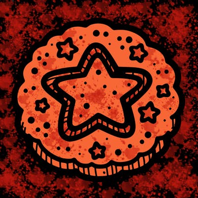 a cookie with star shapes