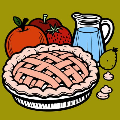 a pie of food