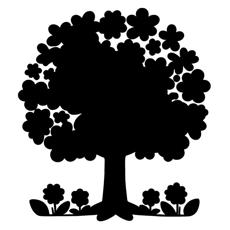 a tree made of flowers