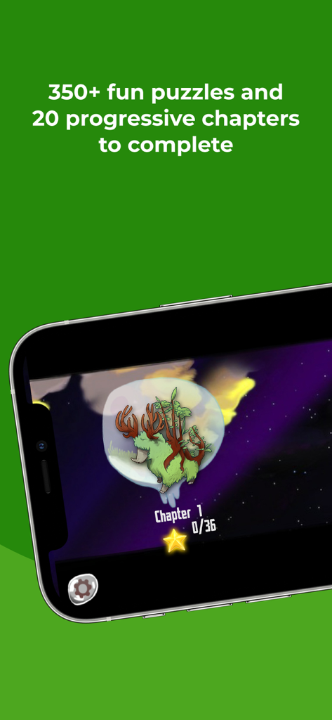 Kahoot! Algebra 2 by DragonBox - Kahoot! Algebra 2 by DragonBox app interface showing 350 plus puzzles and 20 chapters on a mobile screen