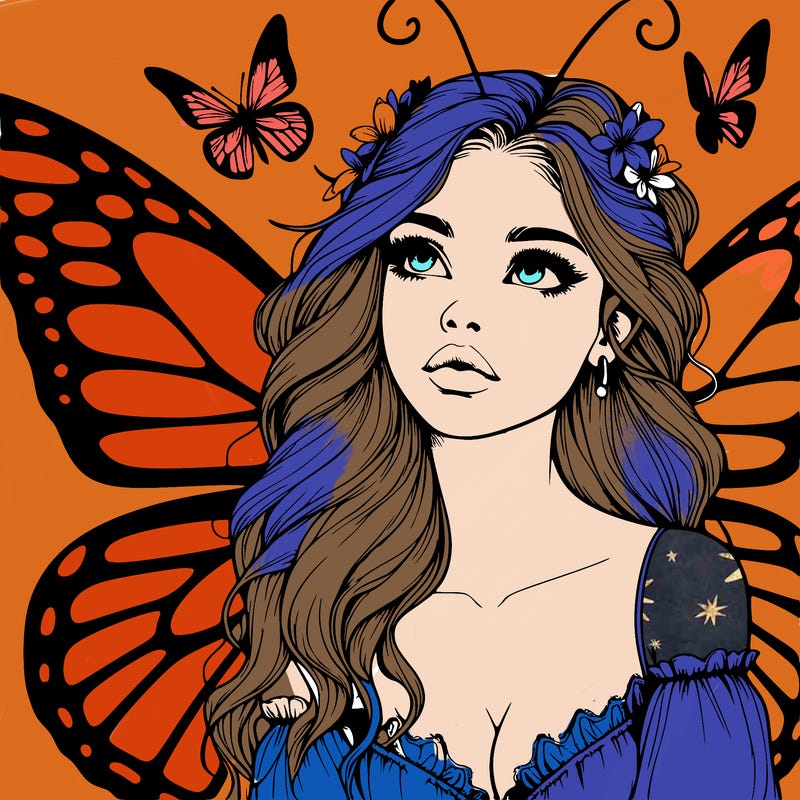 butterfly fairy realistic girl