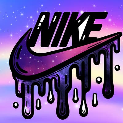 dripping nike logo