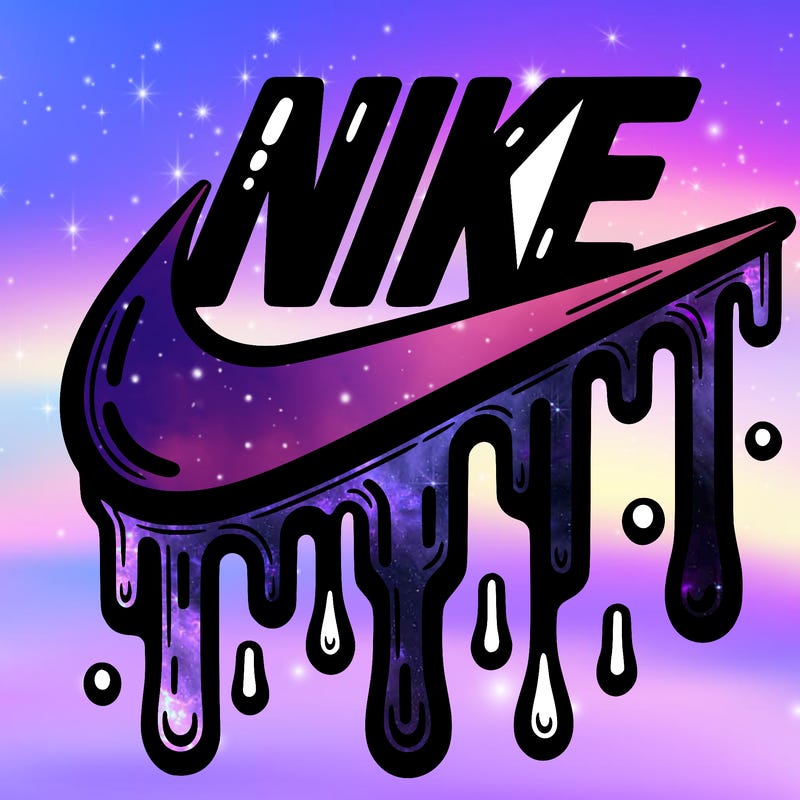 dripping nike logo