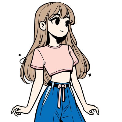 girl in a cute crop top