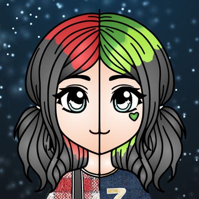 split girl just the face