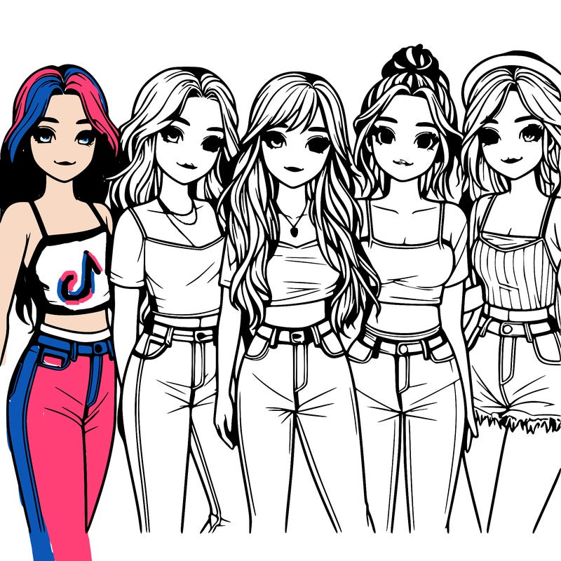 five realistic group of girls