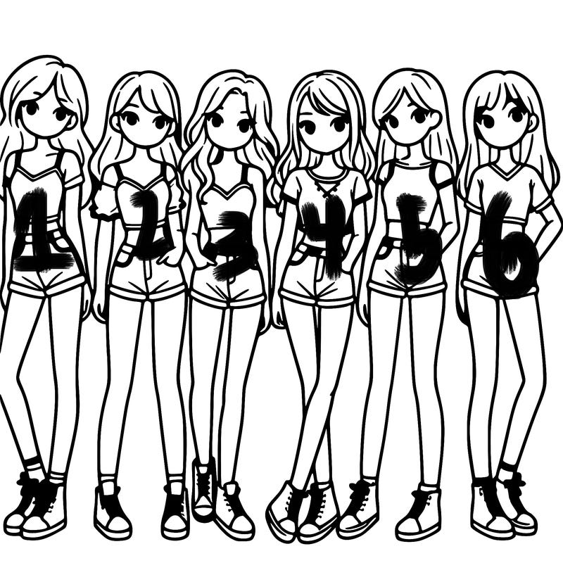 a group of girls wearing crop tops and shorts