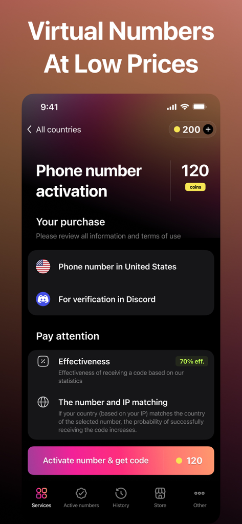 Receive SMS Online, SMS Getter - Compre um número de telefone virtual dos EUA para verificação do Discord no SMS Getter.