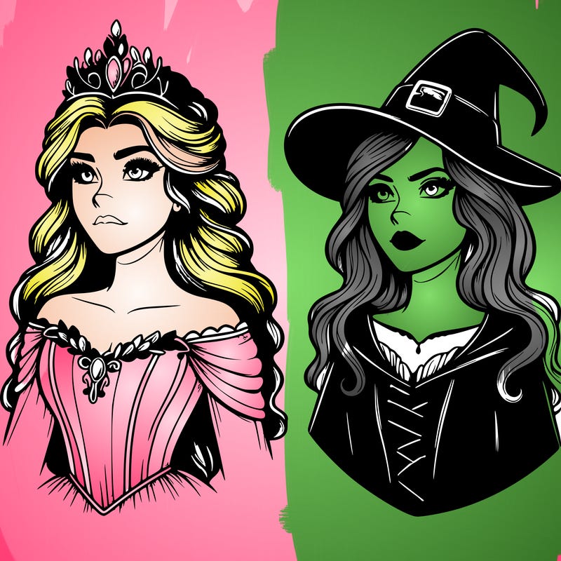 princess and witch realistic
