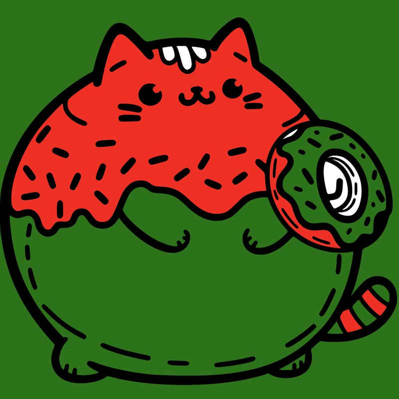 fat doughnut cat