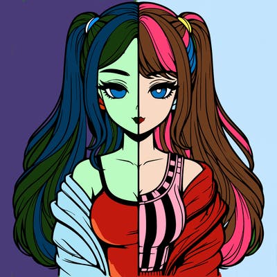 realistic girl split
