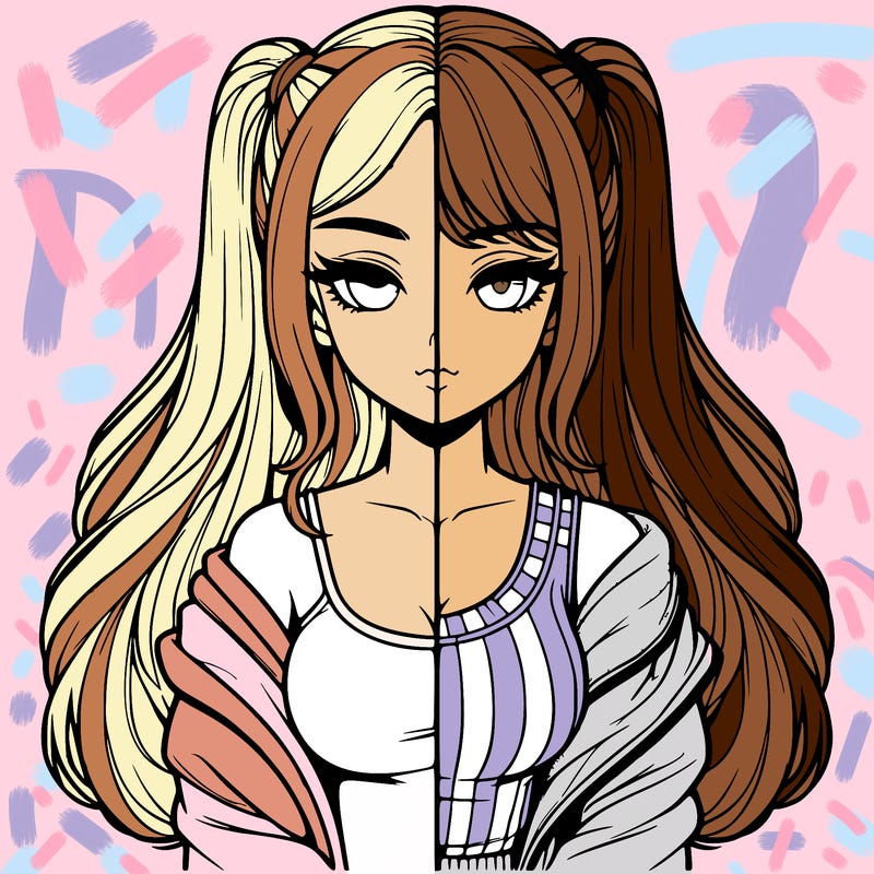 realistic girl split