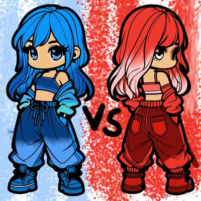 girl in crop top and baggy pants