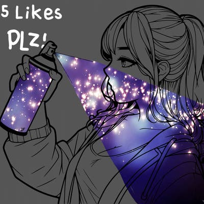 a realistic girl spray, painting